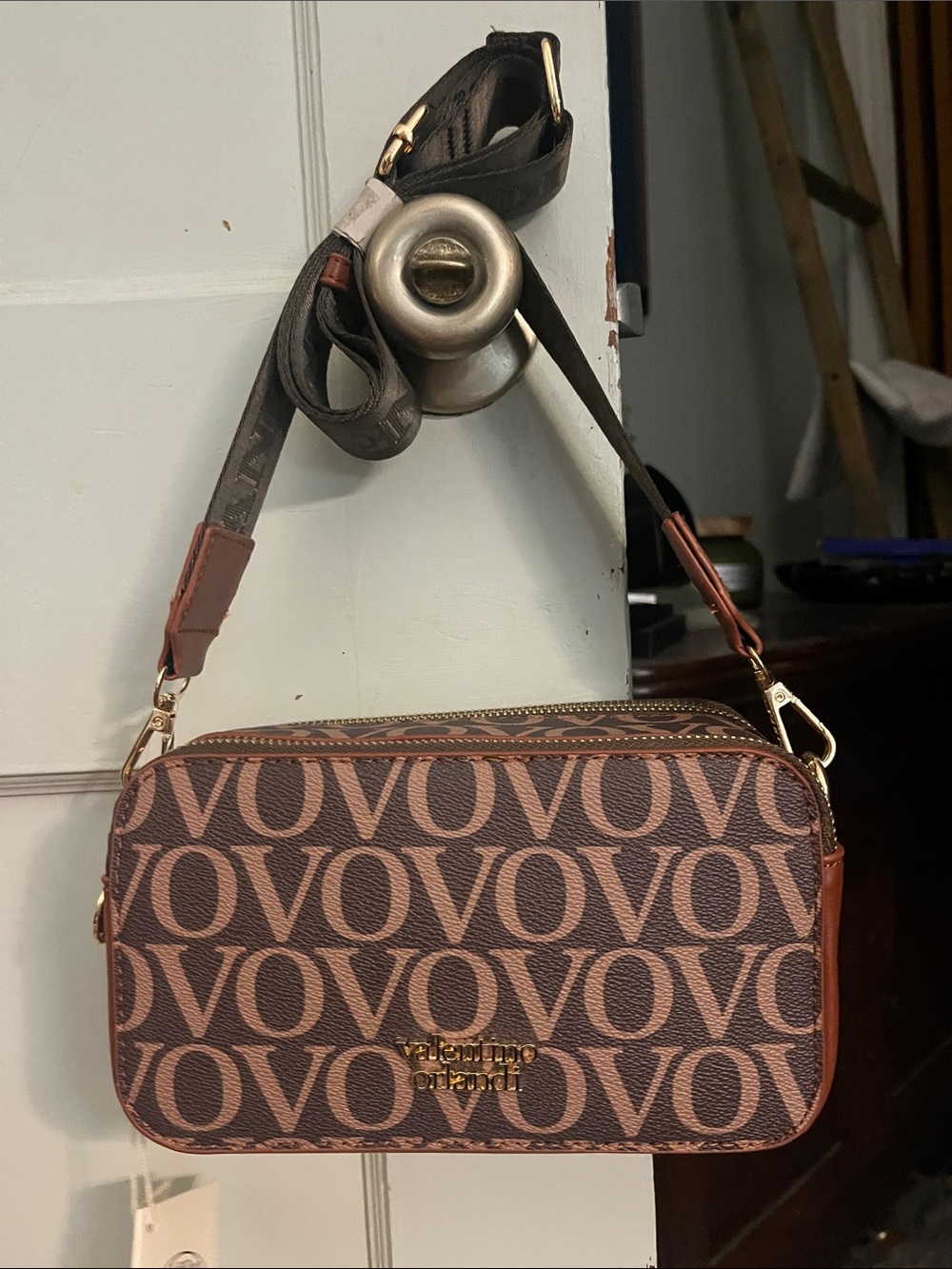 Valentino Brown Camera Bag Case